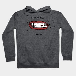 Halloween Horror Trick or Treat Fangs Hoodie